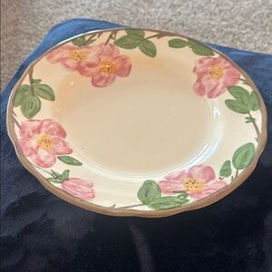 Franciscan Dessert Rose 11” Dinner Plate England Pink Floral vintage plt 1